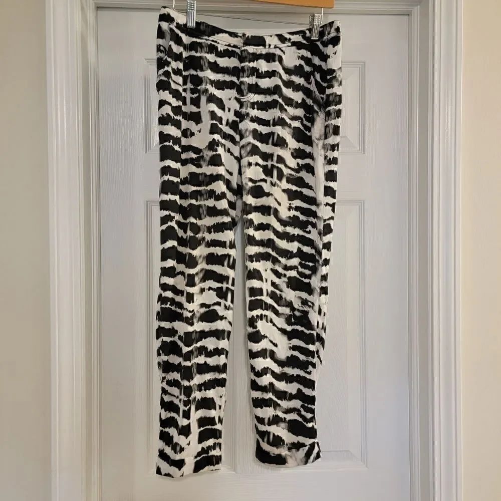 Guess Zebra Print Silky Pants size 4